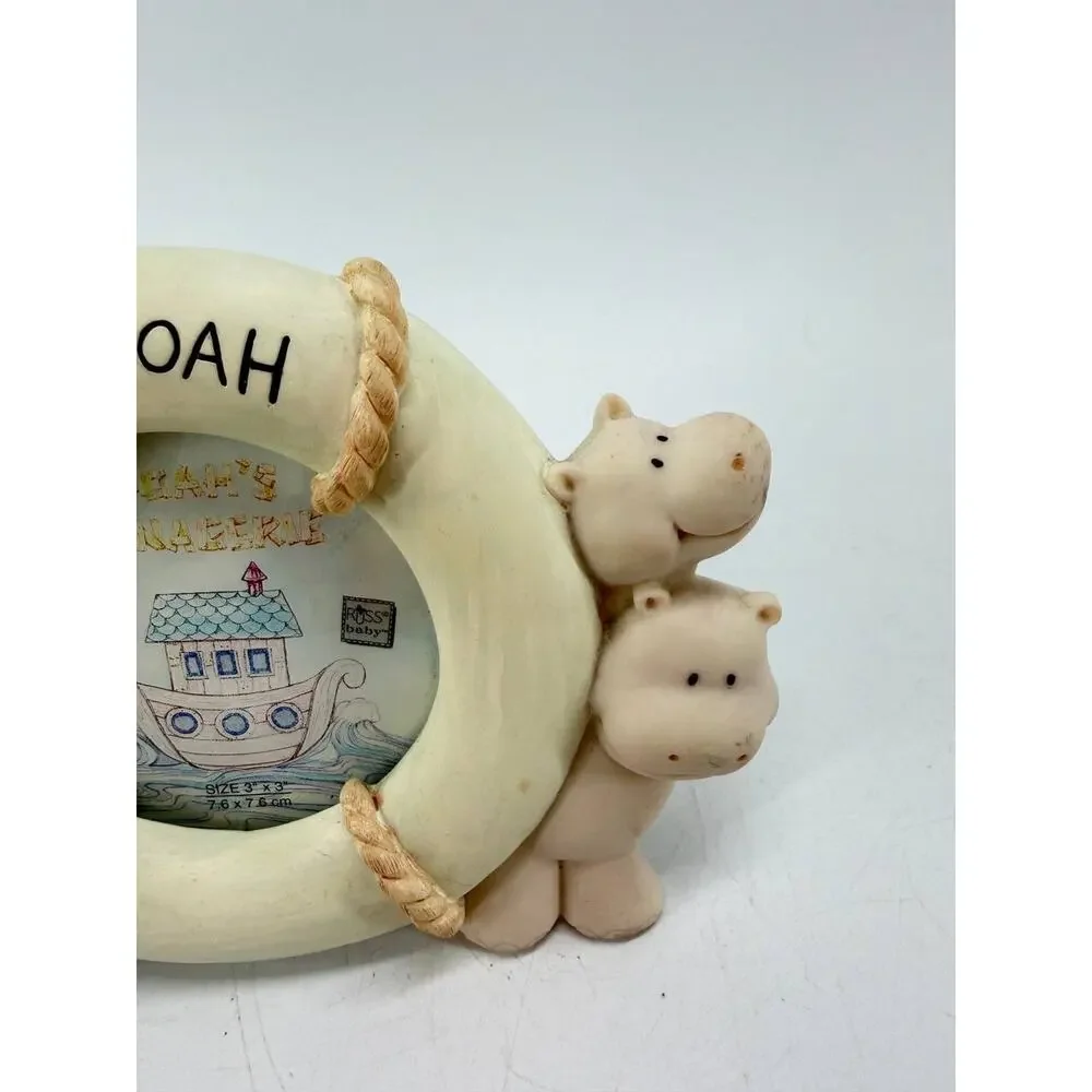 Russ Noah's Menagerie S.S. Noah Photo Frame Resin Ark Animals Baby Nursery Decor